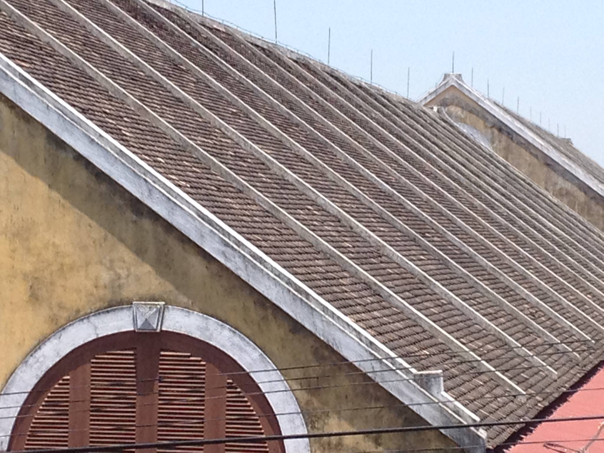 the roof of the marketplace in Hoi An