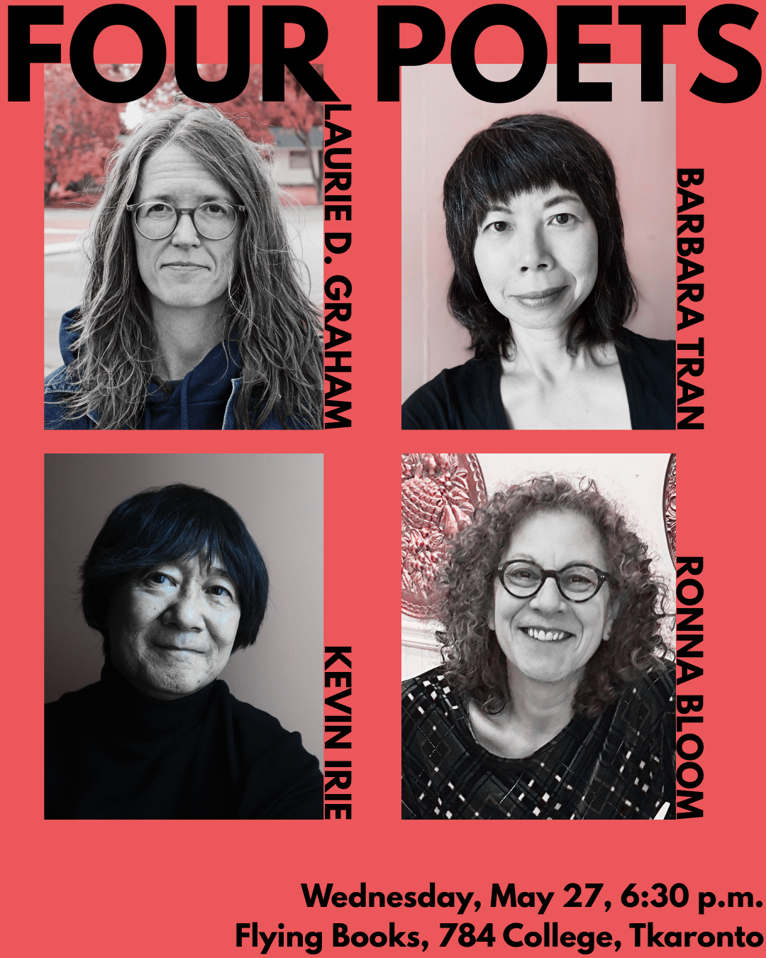 poster with the faces of 4 poets